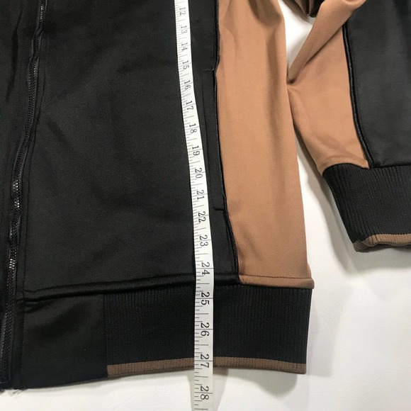 NWT Truth By Republic Mens Track Jacket MN00060M Size Medium Black/Coffee - Picture 7 of 11